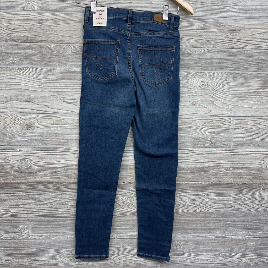 NEW Ripped High Rise Skinny Jeans 14 Slim