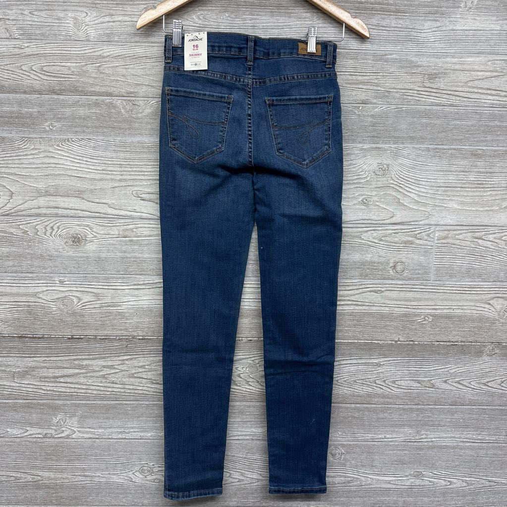 NEW Ripped High Rise Skinny Jeans 16 Slim