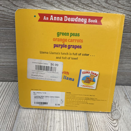 Learing With Llama Llama Colors Board Book