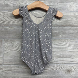 LS Swimsuit Flowers Ruffle Trim 18-24M