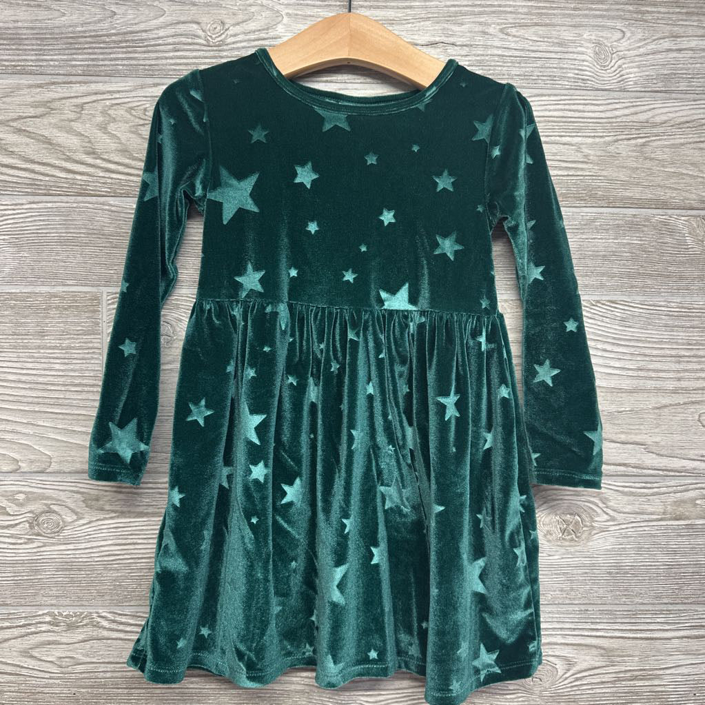 Velour Dress Stars 3t