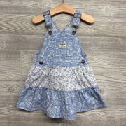 Denim Jumper Flowers 3t