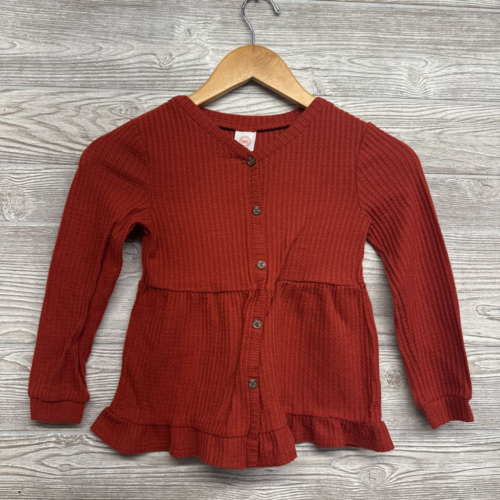 Waffle Knit LS Button Up Shirt 6-6x