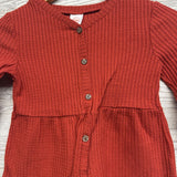 Waffle Knit LS Button Up Shirt 6-6x