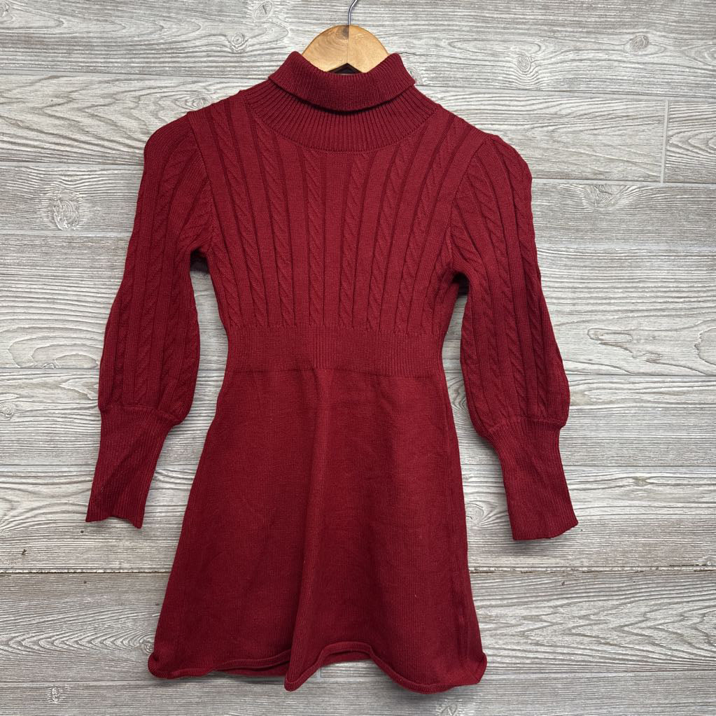 Cable Knit Turtle Neck Sweater Dress 5-7