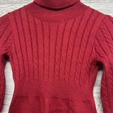 Cable Knit Turtle Neck Sweater Dress 5-7