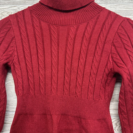 Cable Knit Turtle Neck Sweater Dress 5-7
