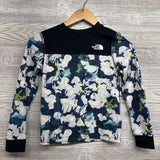 Waffle Knit LS Shirt Flowers 7-8