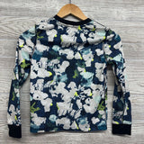 Waffle Knit LS Shirt Flowers 7-8