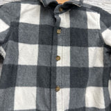 Fleece Gingham Button Up Shirt 12M