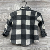 Fleece Gingham Button Up Shirt 12M
