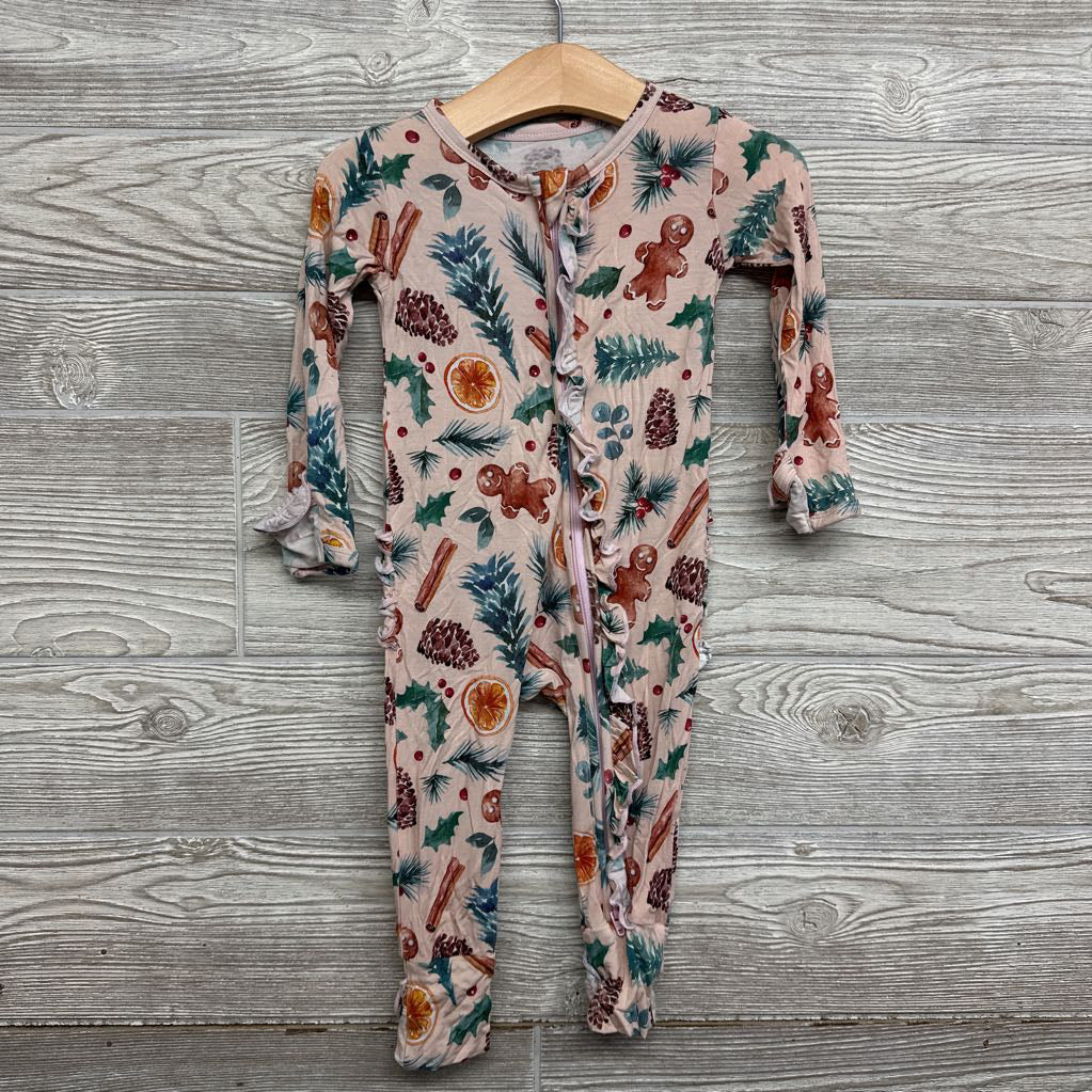 Bamboo Ruffle Outfit Trees, Gingerbread Men 24m