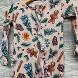 Bamboo Ruffle Outfit Trees, Gingerbread Men 24m