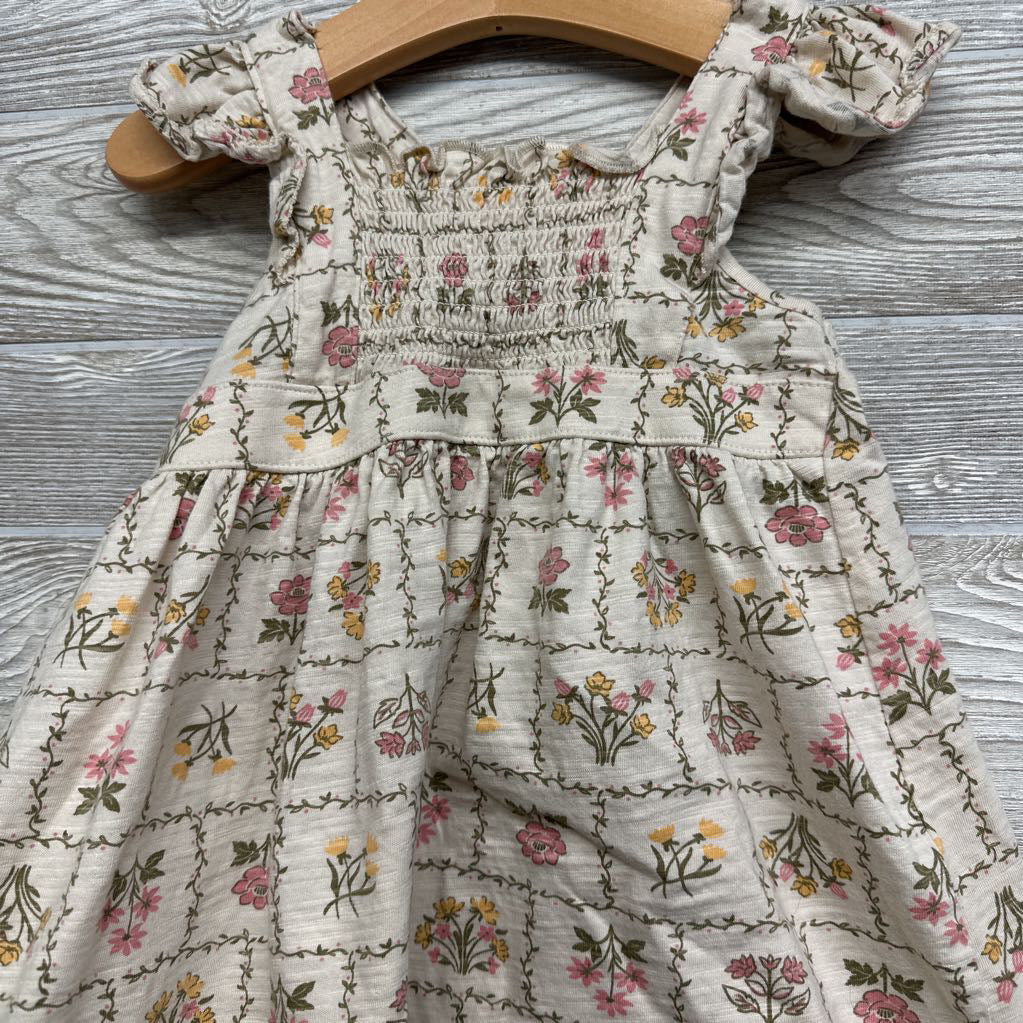 Smocked Dress Flowers 3t