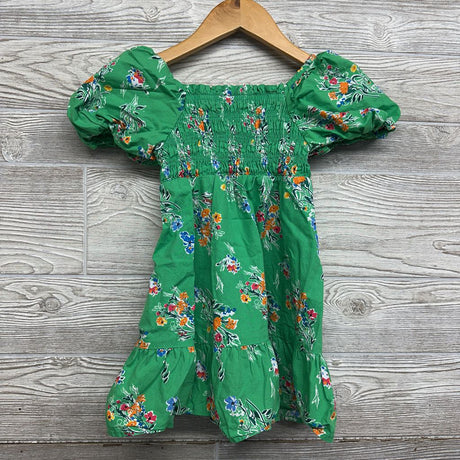 Smocked Puff Sleeve Dress Flowers 5
