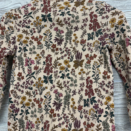 Ribbed Mock Neck Shirt & Pants Flowers 18M