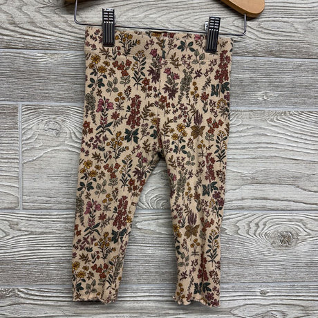 Ribbed Mock Neck Shirt & Pants Flowers 18M