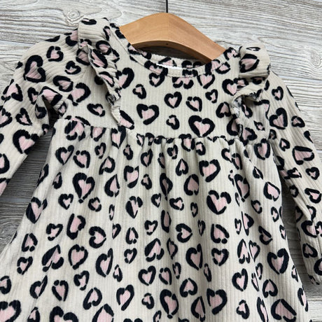 Ribbed Velour Dress Hearts 18M
