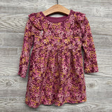Flutter Sleeve LS Dress Flowers 3t