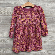 Flutter Sleeve LS Dress Flowers 3t