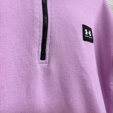 1/4 Zip Waffle Knit Pullover Logo 8
