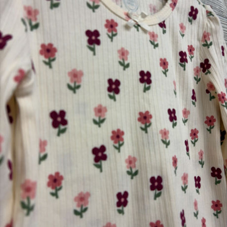 Ribbed LS Shirt Flowers 5