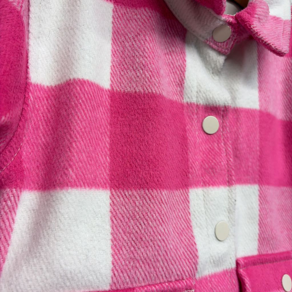Plaid Button Up Shacket 4t