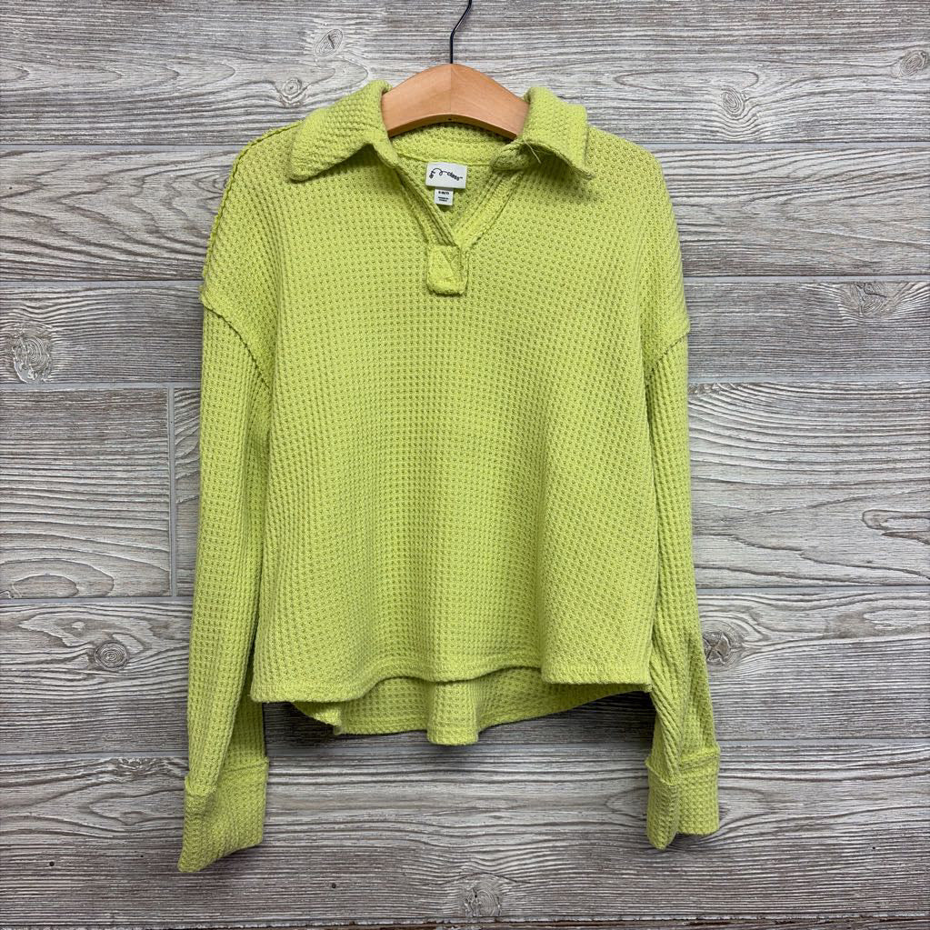 Waffle Knit Shirt W/ Collar 6-7
