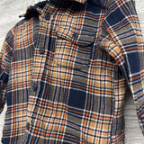 Flannel Button Up Plaid Shirt W/ Hood 2t