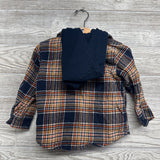 Flannel Button Up Plaid Shirt W/ Hood 2t