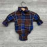 Plaid Flannel Button Up Shirt 0-3M