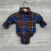 Plaid Flannel Button Up Shirt 0-3M