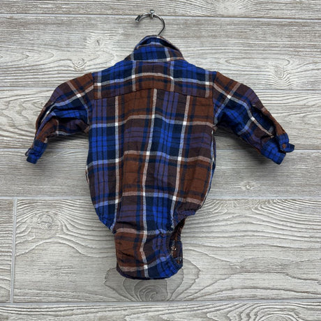 Plaid Flannel Button Up Shirt 0-3M