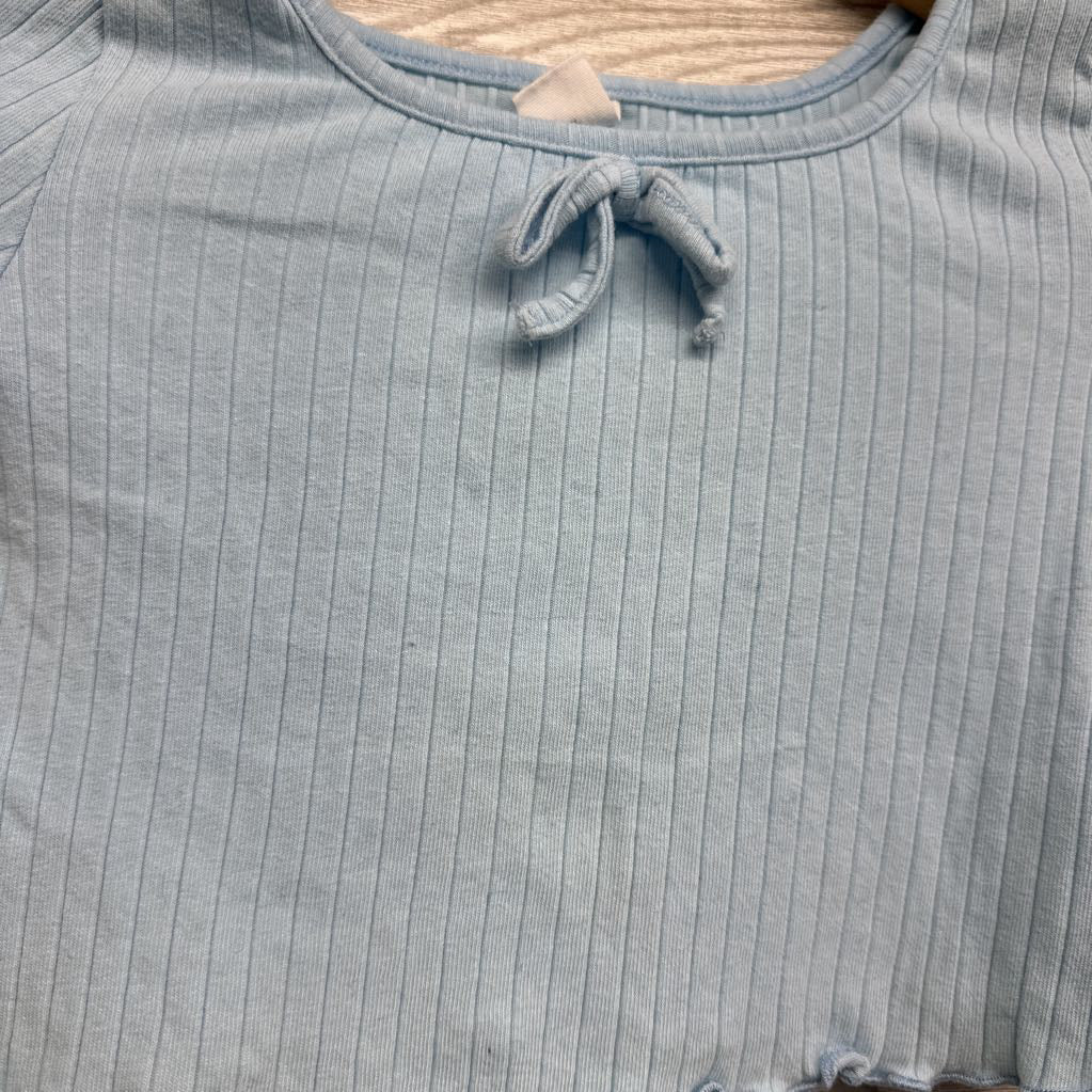 Ribbed Lettuce Trim Shirt 7