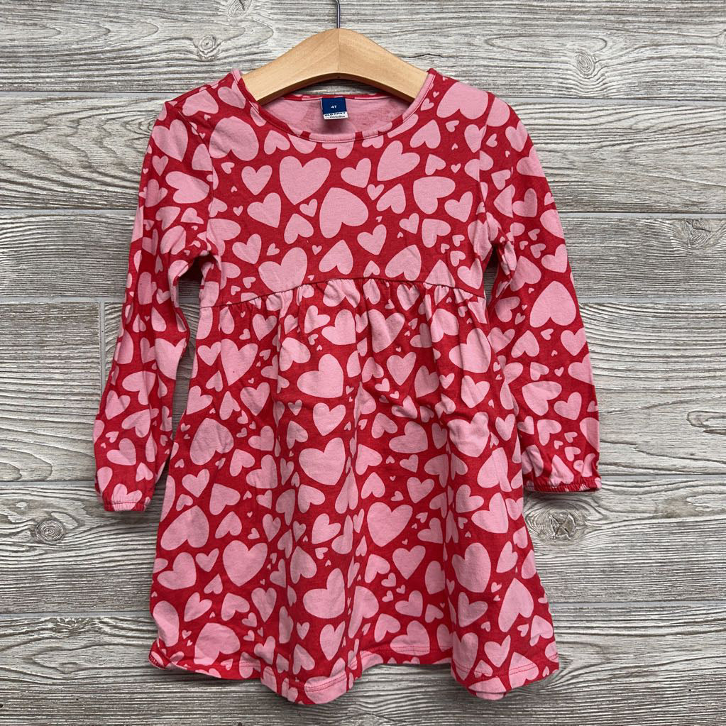 LS Dress Hearts 4t