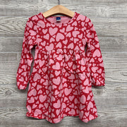 LS Dress Hearts 4t