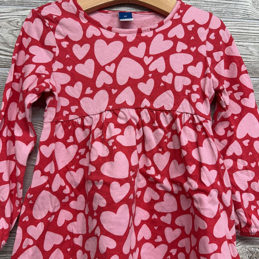 LS Dress Hearts 4t