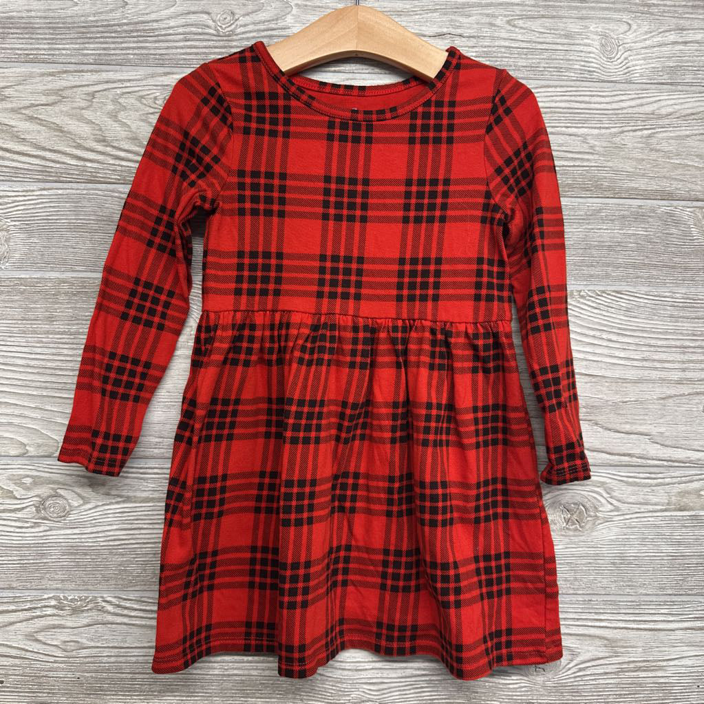 LS Dress Gingham 4t