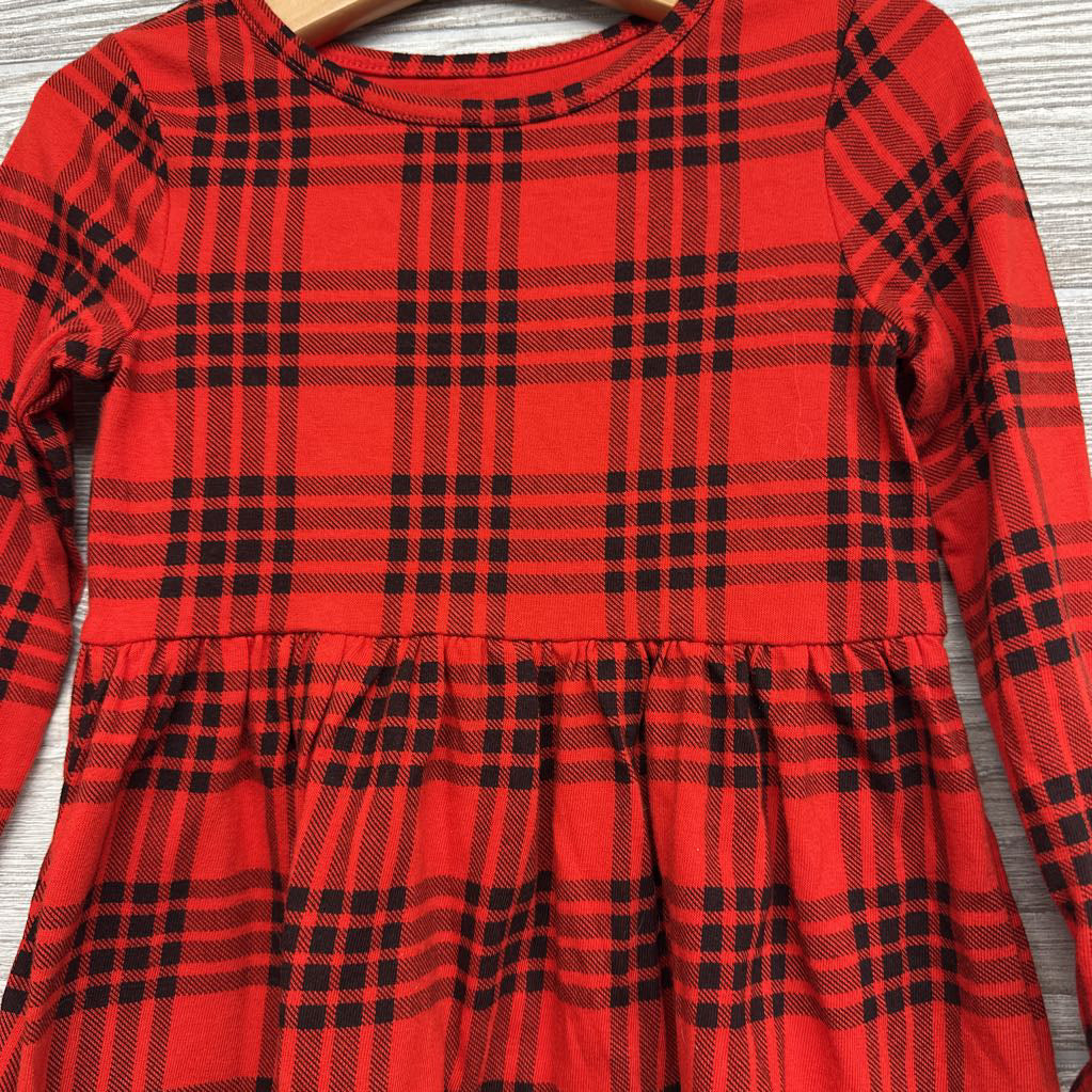 LS Dress Gingham 4t