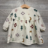 LS Dress Trees, Stars, Peace Sign 2t