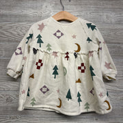 LS Dress Trees, Stars, Peace Sign 2t