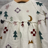 LS Dress Trees, Stars, Peace Sign 2t