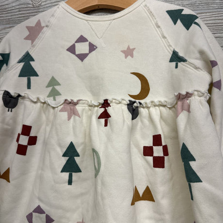 LS Dress Trees, Stars, Peace Sign 2t