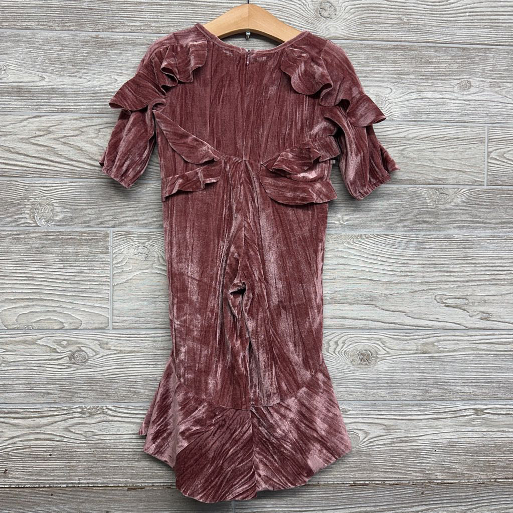 Ruffle Velour Romper 2