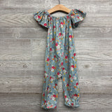 Off Shoulder Romper Flowers 4t