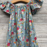 Off Shoulder Romper Flowers 4t