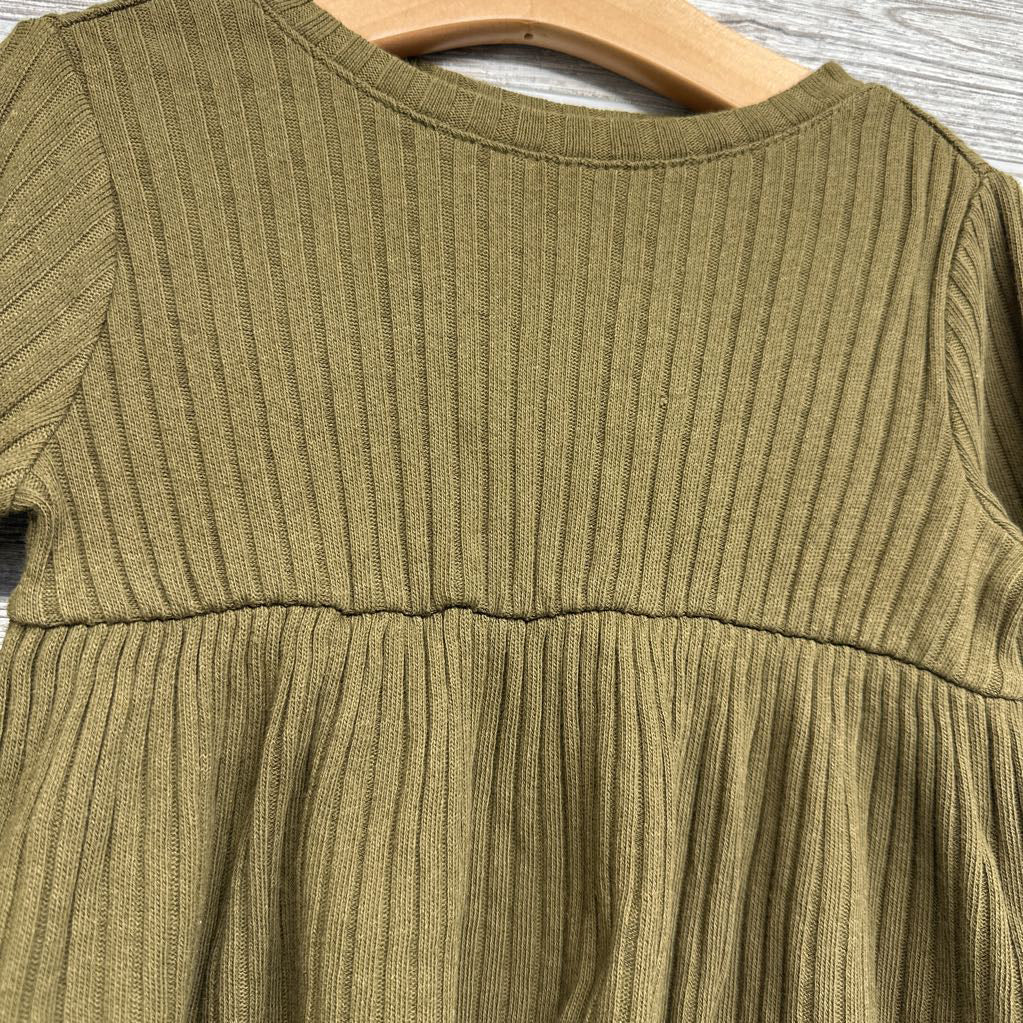 Ribbed Peplum LS Shirt 2t