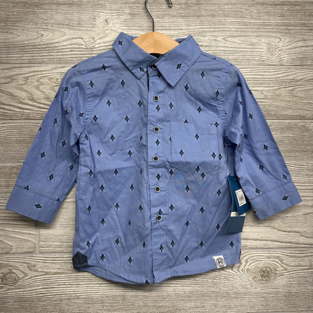 NEW Button Up Shirt Printed 2t