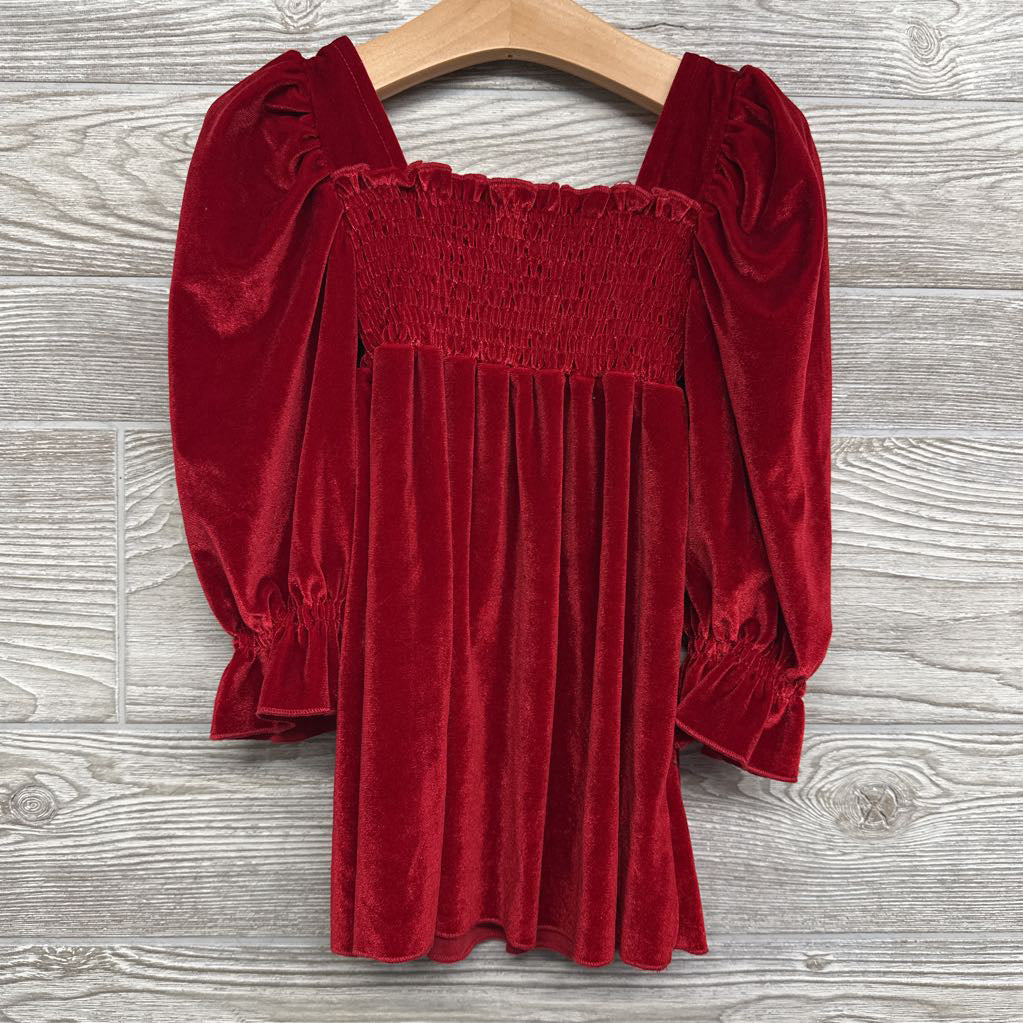Smocked LS Velour Dress 18-24M