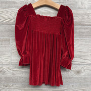 Smocked LS Velour Dress 18-24M